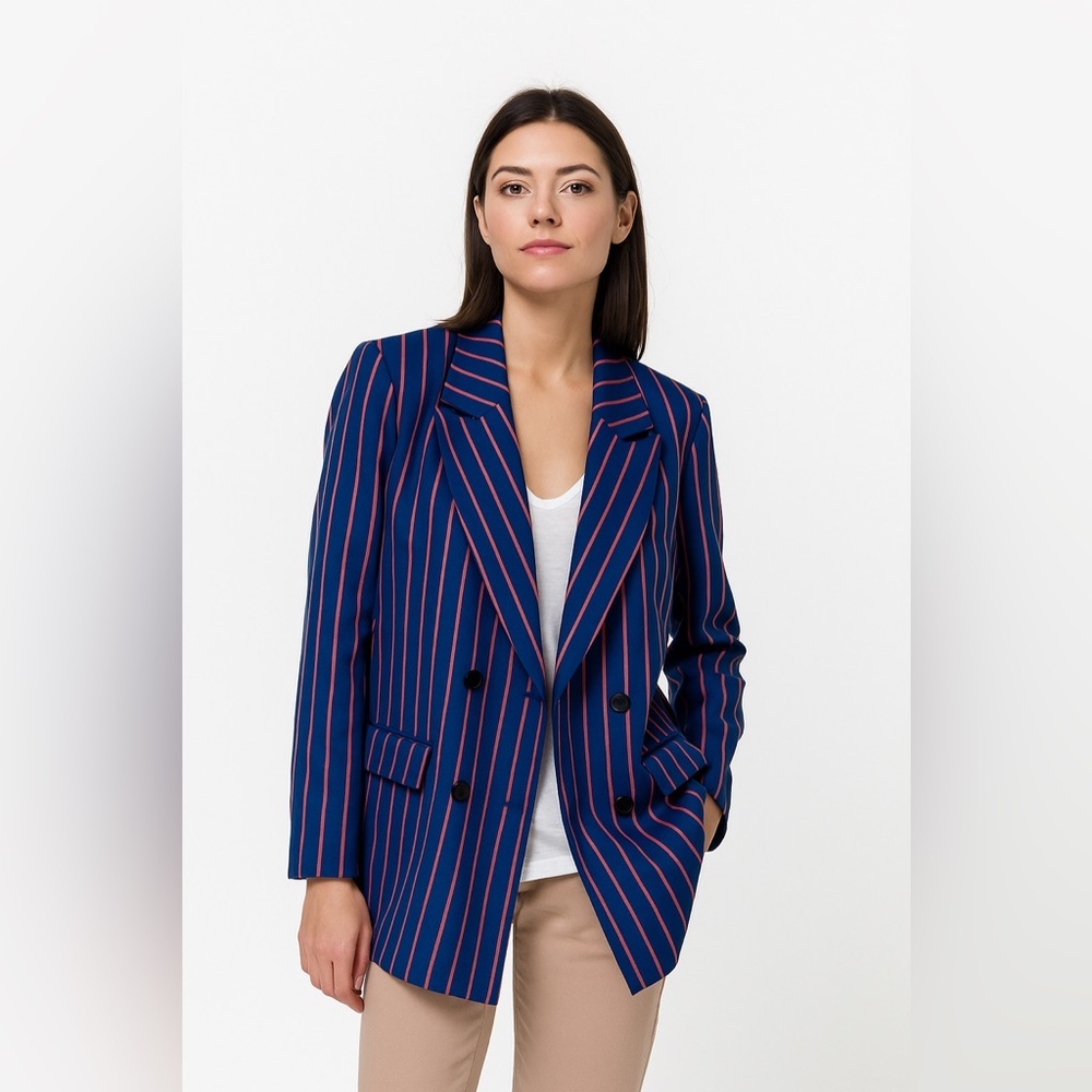 NWOT REVOLVE LOVERS & FRIENDS Striped Blazer Blue Pink S